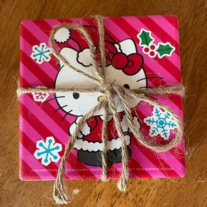 New Hello Kitty Set of 4 Holiday Coasters